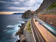 Passage of the Cinque Terre Express train